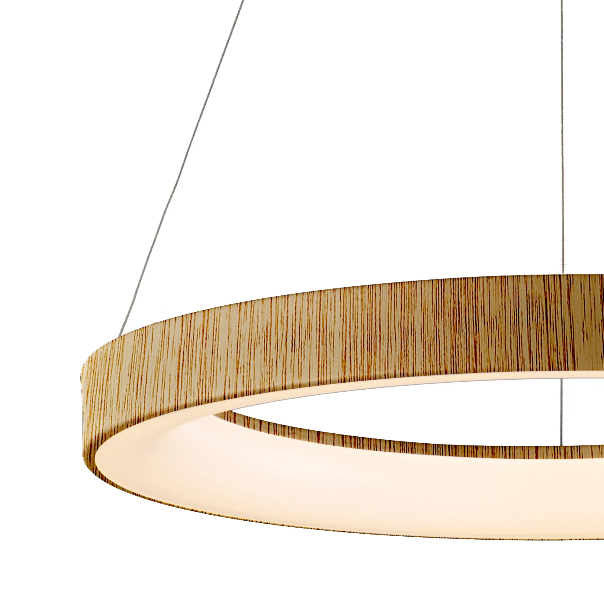 Niseko II Ring Pendant 65cm 50W LED Wood M8575  Mantra Niseko II Wood